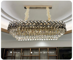 Sarin Chevron Crystal Chandelier