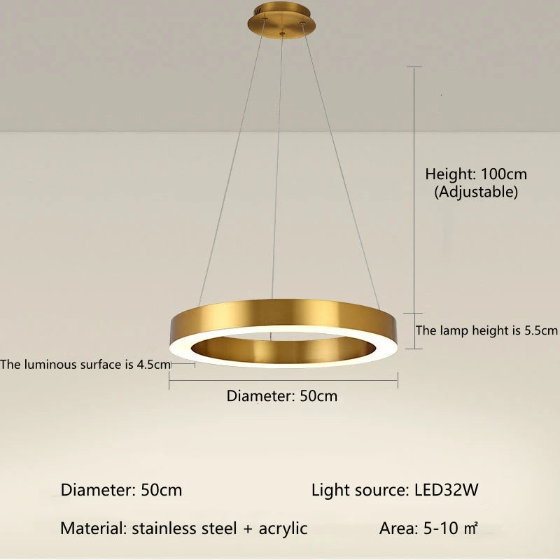 Regor Horizontal Ring Pendant Lamp
