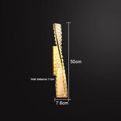 Adhafera Twisted Crystal Bar Wall Lamp