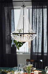 Okab Beaded Crystal Bell Chandelier