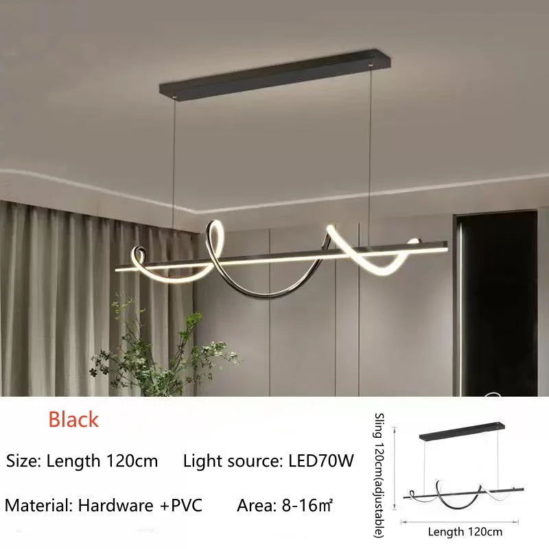 Albaldah Wave Bar Pendant Lamp