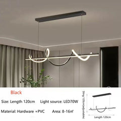 Albaldah Wave Bar Pendant Lamp