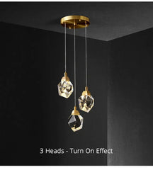 Acrux Faceted Crystal Cascade Chandelier
