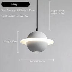 Caph Saturn Cement Pendant Lamp