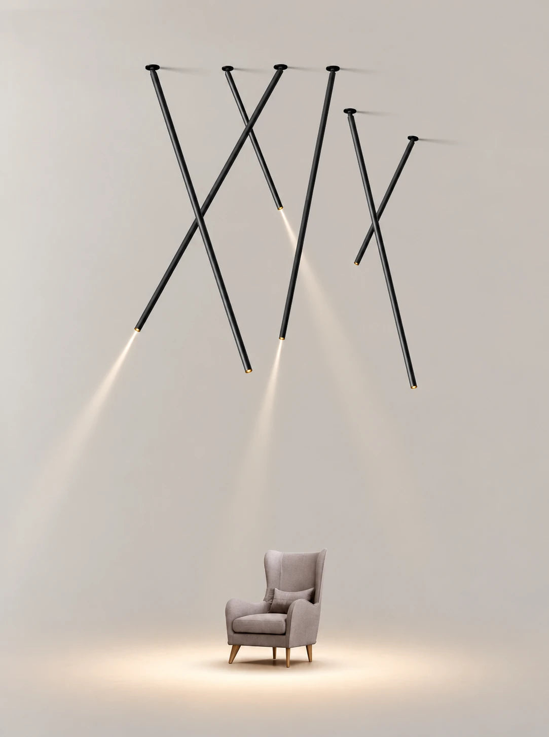 Kaus Slender Pivot Rod Ceiling Light