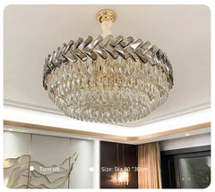 Sarin Chevron Crystal Chandelier