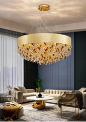 Alpherg Crystal Bead Band Chandelier
