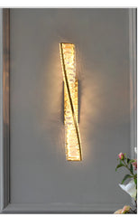 Adhafera Twisted Crystal Bar Wall Lamp