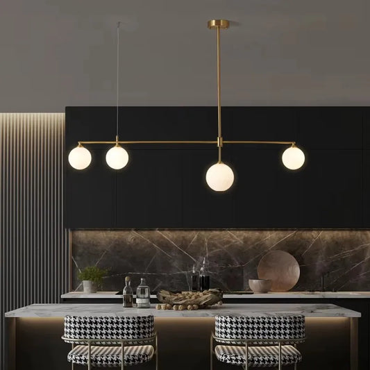 Hamal Linear Drop Globe Pendant Lamp