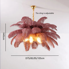 Aludra Layered Feather Chandelier