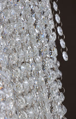 Alruba Beaded Crystal Bowl Chandelier