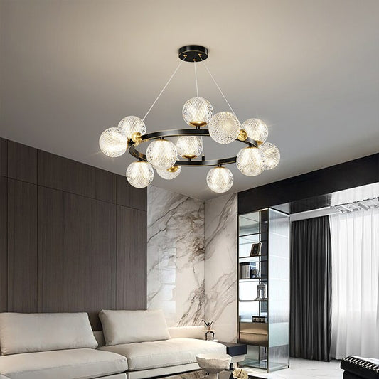Celaeno Faceted Globe Ring Chandelier