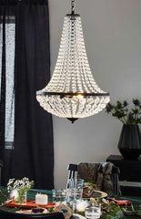 Okab Beaded Crystal Bell Chandelier