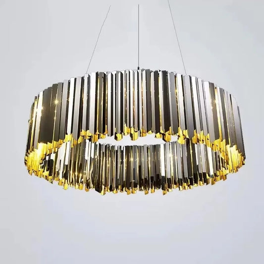 Mensae Ribbed Metal Chandelier