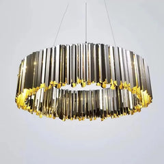 Mensae Ribbed Metal Chandelier