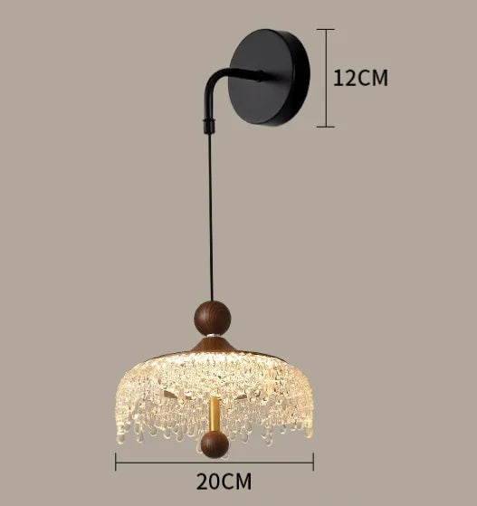 Talitha Walnut Waterdrop Wall Lamp