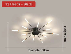 Brachium Starburst Rod Ceiling Light