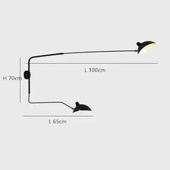 Ashlesha Duckbill Swing Arm Wall Lamp