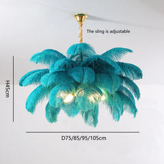 Aludra Layered Feather Chandelier