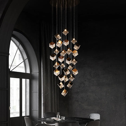 Acamar Glass Cube Chandelier