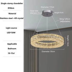 Alnair Prismatic Crystal Ring Chandelier
