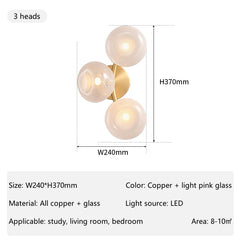 Hamal Globe Branch Wall Lamp