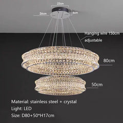 Alnair Crystal Halo Chandelier