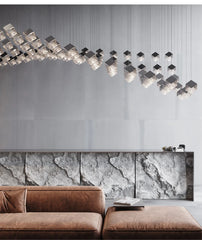 Acamar Glass Cube Chandelier