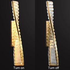 Adhafera Twisted Crystal Bar Wall Lamp