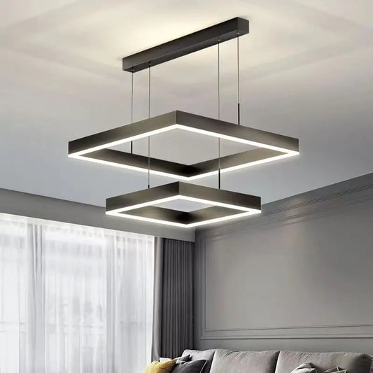 Schedar Layered Square Chandelier