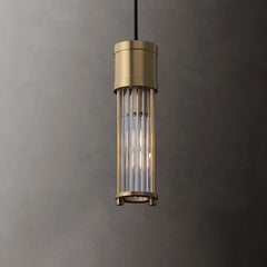 Piautos Ribbed Glass Capsule Pendant Lamp