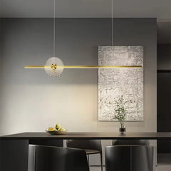 Kaus Ribbed Disc Bar Pendant Lamp