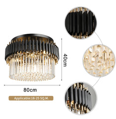 Mensae Vertical Crystal Ceiling Light