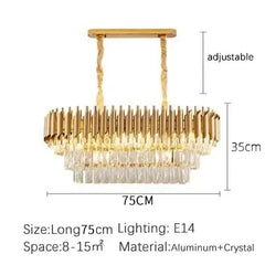 Mensae Spiked Tube Crystal Chandelier