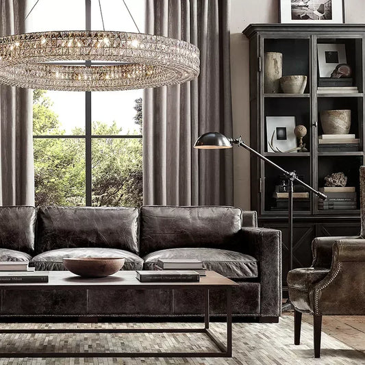 Alnair Double Crystal Ring Chandelier