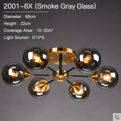 Mahasim Glass Globe Chandelier