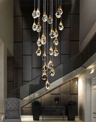 Acrux Faceted Crystal Cascade Chandelier