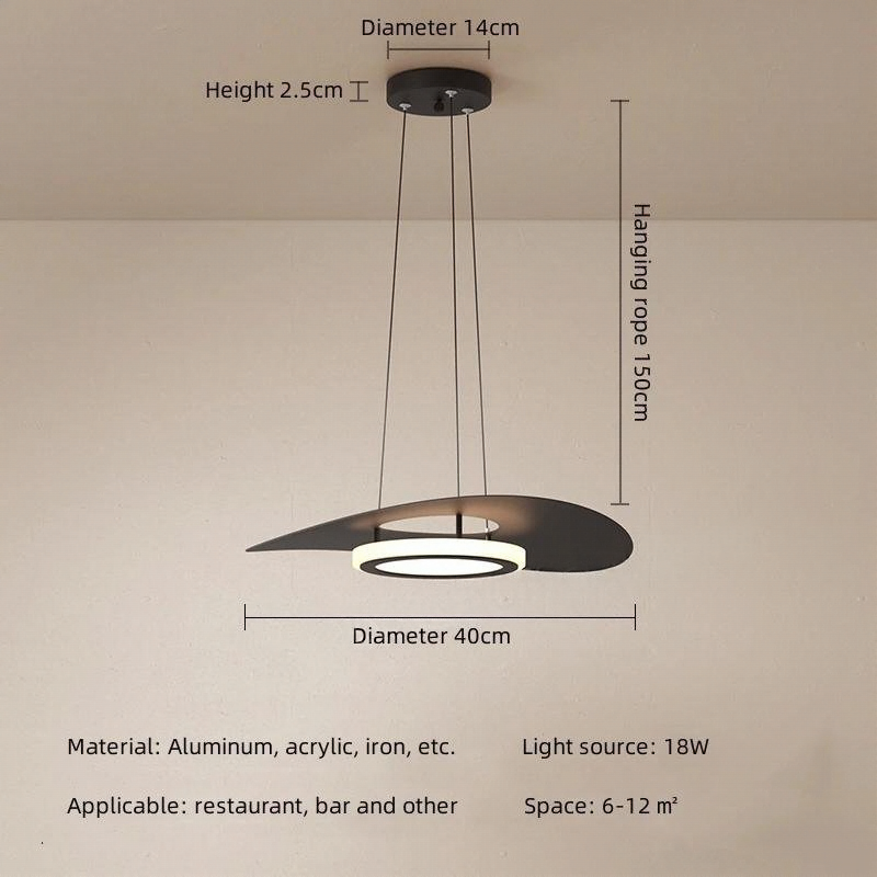 Denebola Halo Hat Pendant Lamp