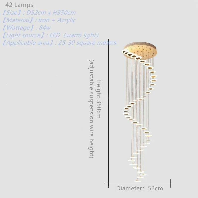 Denebola Spiral Disc Chandelier