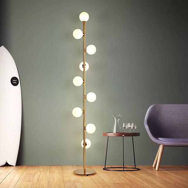 Glass Ball Standing Lamp