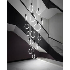 Iron Acrylic Ring Chandelier