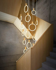 Iron Acrylic Ring Chandelier
