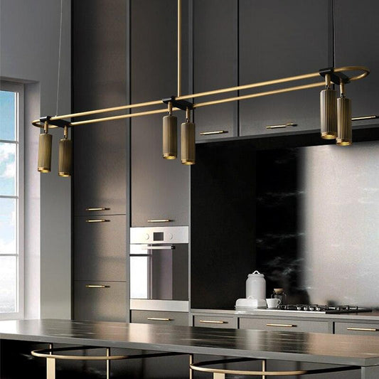 Luxury Brass LED Retro Chandelier - Galastellar