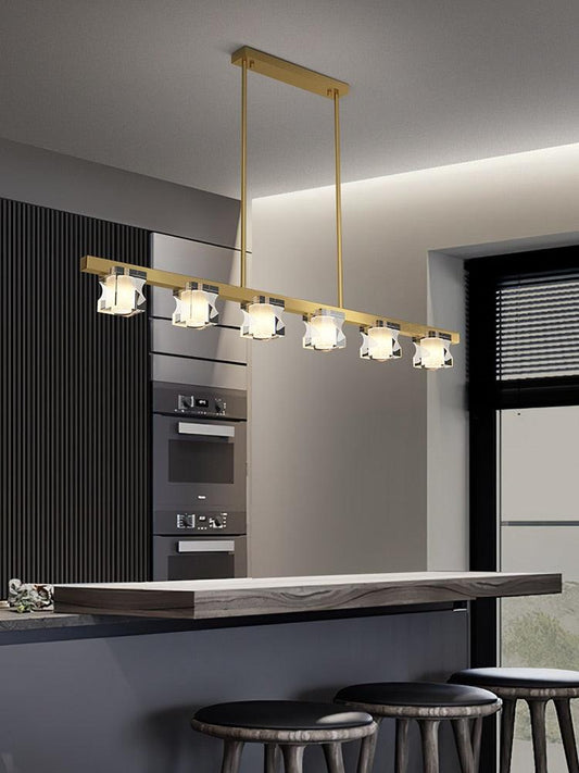 Modern Brass Dining room LED Pendant Lamps - Galastellar