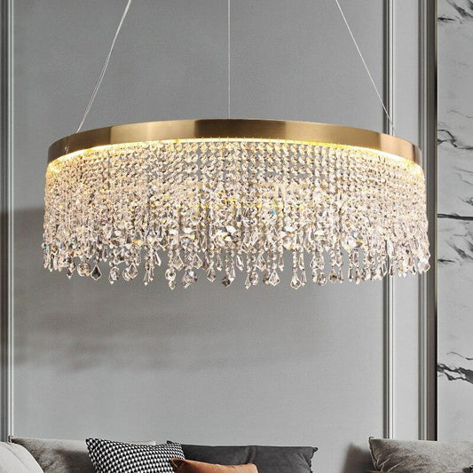 Modern Golden Luxury Tassel Crystal Chandelier - Galastellar