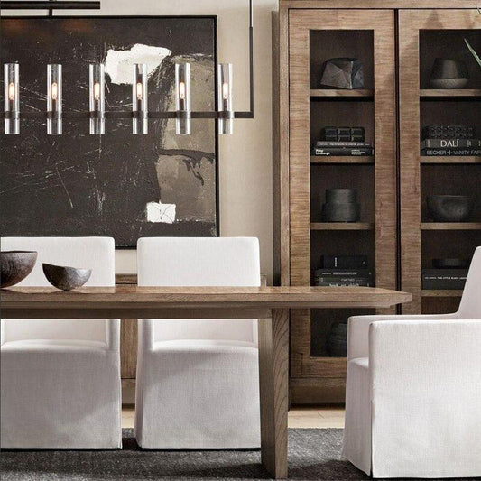 Modern Luxury LED Brass Bar Chandelier - Galastellar