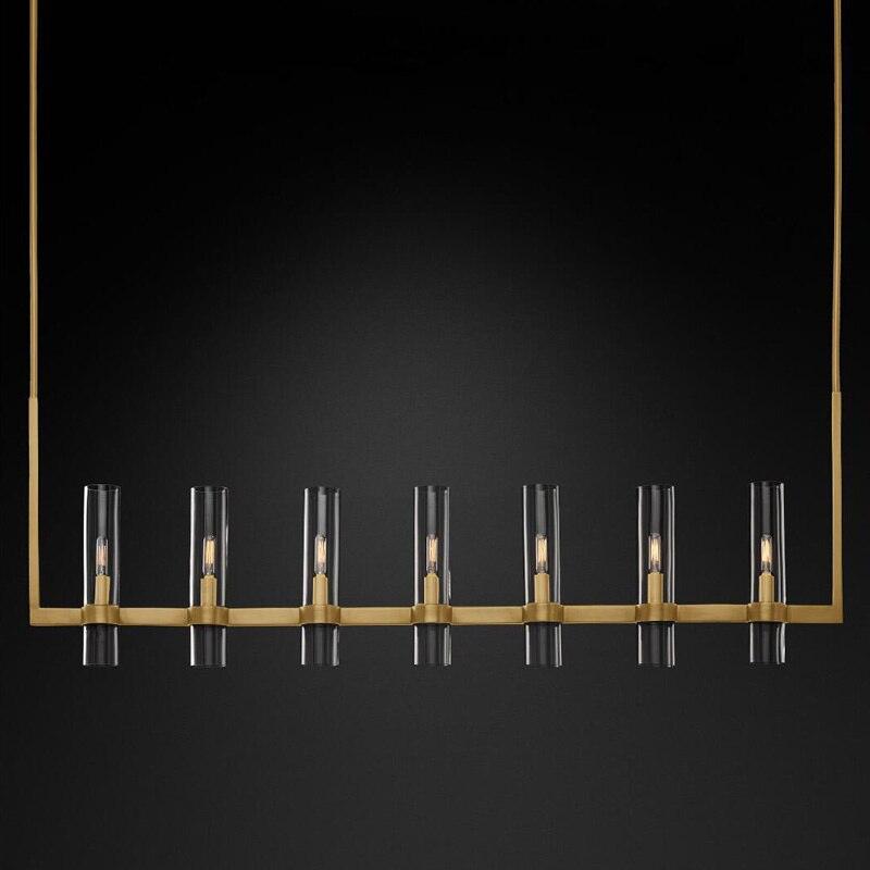 Modern Luxury LED Brass Bar Chandelier - Galastellar