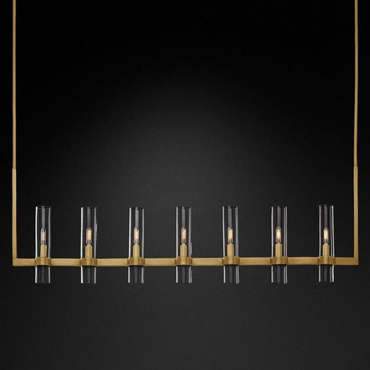 Modern Luxury LED Brass Bar Chandelier - Galastellar