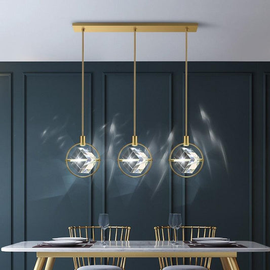 Modern Minimalist Crystal Pendant Lamp - Galastellar