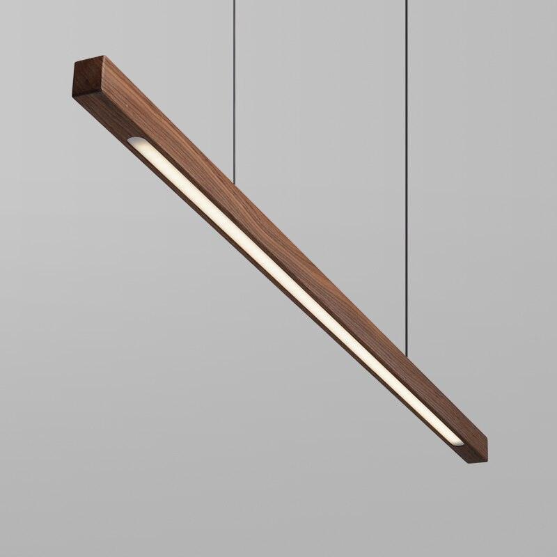 Modern Minimalist Style Walnut Hanging Lamp - Galastellar